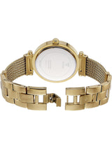 Shop Guess Soho Champagne Dial Stainless Steel Mesh Bracelet Watch For Women - W0638L2 in USA
