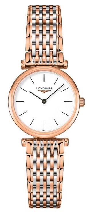 Shop Longines La Grande Classique De Longines White Dial Two Tone Steel Strap Watch for Women - L4.209.1.92.7 in USA