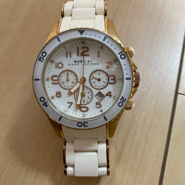 Marc Jacobs Rock Chronograph White Dial White Silicone Strap Watch for Women - MBM2546 Buy Now By Marc Jacobs