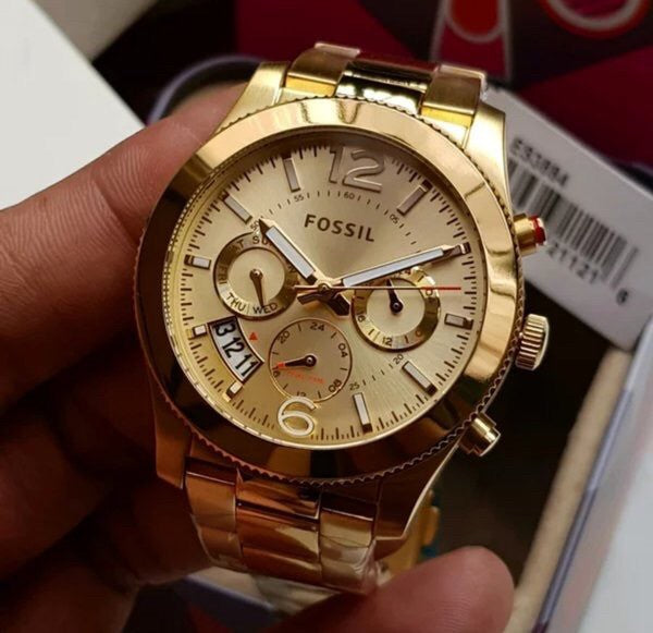 Fossil Boyfriend Gold Dial Gold Steel Strap Watch for Women - ES3884 Buy Now By Fossil