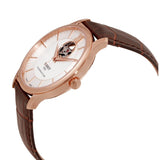 Tissot Tradition Powermatic 80 Open Heart Silver Dial Brown Leather Strap Watch For Men - T063.907.36.038.00 Buy Now By Tissot
