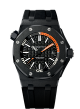 Audemars Piguet Royal Oak Offshore Diver Black Dial Black Rubber Strap Watch for Men - 15707CE.OO.A002CA.01
