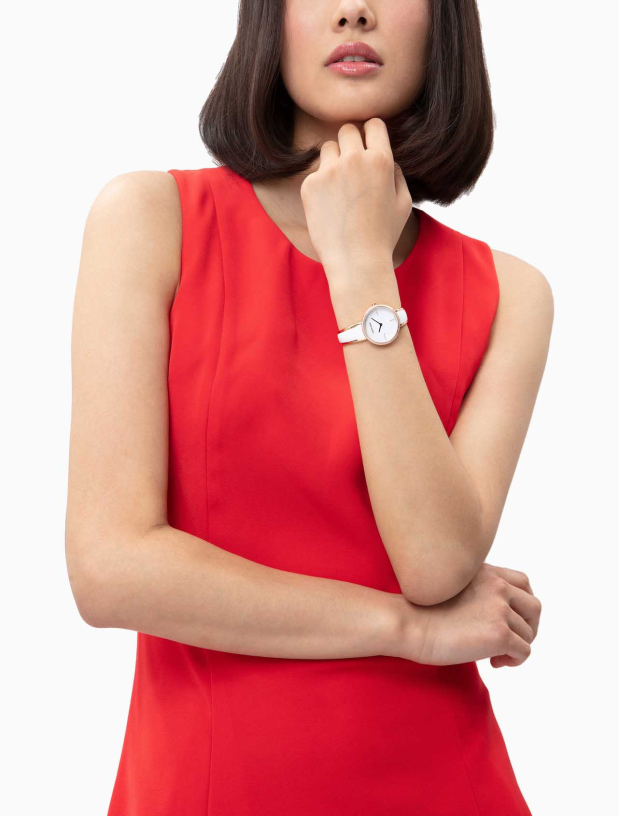 Calvin Klein Seduce Seduction White Dial Two Tone Steel Strap Watch for Women - K4E2NX1T Buy Now By Calvin Klein