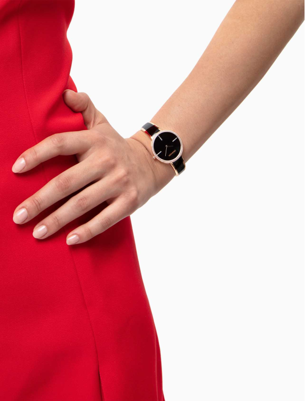 Calvin Klein Seduce Black Dial Two Tone Steel Strap Watch for Women - K4E2NX1S Buy Now By Calvin Klein