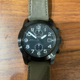 Marc Jacobs Larry Chronograph Black Dial Grey Leather Strap Watch for Men - MBM5034 Buy Now By Marc Jacobs