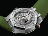 Audemars Piguet Royal Oak Offshore Diver Green Dial Green Rubber Strap Watch for Men - 15720ST.OO.A052CA.01
