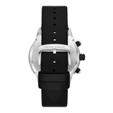 Emporio Armani Mario Chronograph Blue Dial Black Leather Strap Watch For Men - AR11522 Buy Now By Emporio Armani