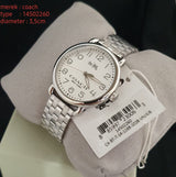 Coach Delancey Classic White Dial Silver Steel Strap Watch for Women - 14502260 Buy Now By Coach