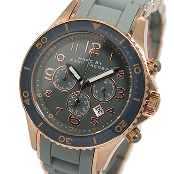 Marc Jacobs Rock Chronograph Grey Dial Grey Silicone Strap Watch for Women - MBM2550 Buy Now By Marc Jacobs