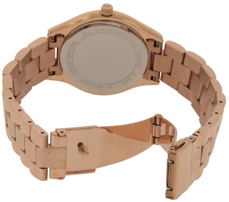 Michael Kors Slim Runway Rose Gold Dial Rose Gold Steel Strap Watch for Women - MK3513 Buy Now By Michael Kors