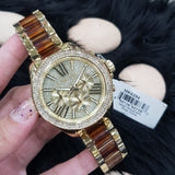 Michael Kors Wren Gold Dial Two Tone Steel Strap Watch for Women - MK6294 Buy Now By Michael Kors