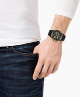 Bulova Marine Star Chronograph Black Dial Black Rubber Strap Watch for Men - 98B278 Buy Now By Bulova