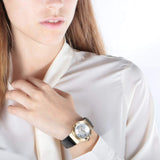 Maserati Potenza Diamonds Silver Dial Black Leather Strap Watch For Women - R8851108505 Buy Now By Maserati