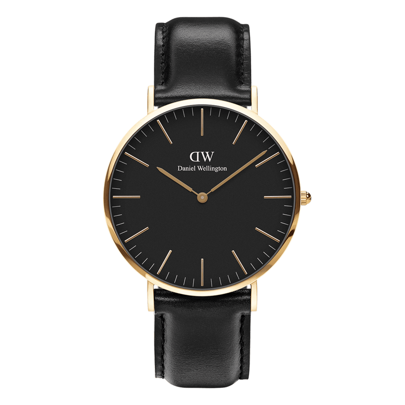 Daniel Wellington Classic Sheffield Black Dial Black Leather Strap Watch For Women - DW00100139 Buy Now By Daniel Wellington
