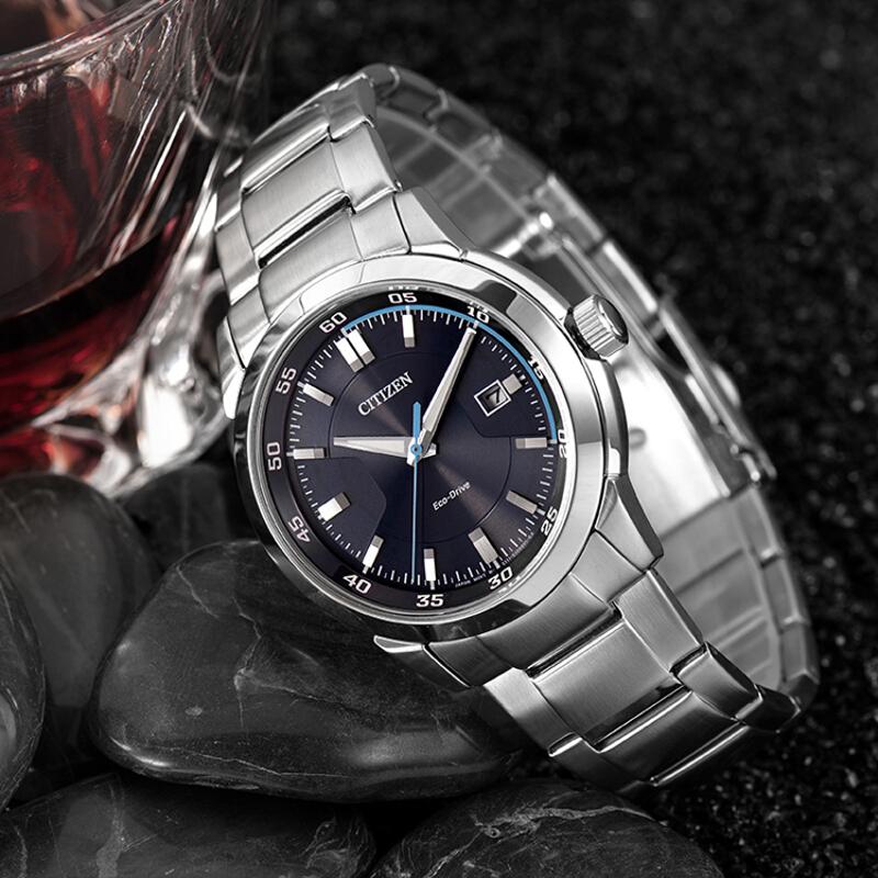 Citizen Eco Drive Blue Dial Silver Stainless Steel Watch For Men - BM7140-54L Buy Now By Citizen