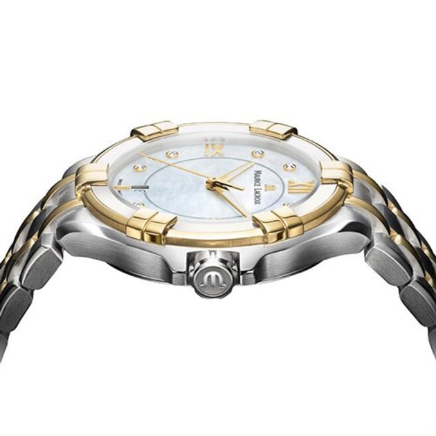 Maurice Lacroix Aikon Mother of Pearl Dial Two Tone Steel Strap Watch for Women - A11006-PVY13-171-1