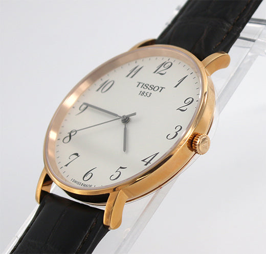 Tissot T Classic Everytime White Dial Black Leather Strap Watch For Men - T109.610.36.032.00 Buy Now By Tissot