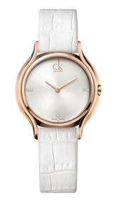 Calvin Klein Skirt White Dial White Leather Strap Watch for Women - K2U236KW Buy Now By Calvin Klein