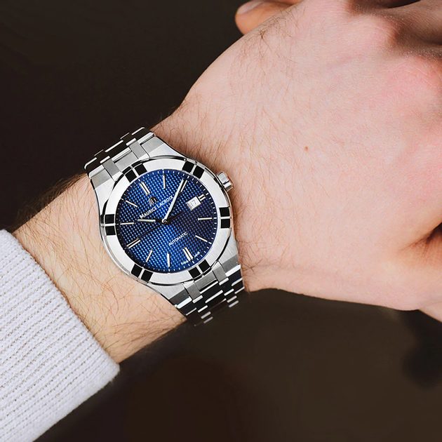 Maurice Lacroix Aikon Automatic Blue Dial Silver Steel Strap Watch for Women - AI1807-SS002-430-1 Buy Now By Maurice Lacroix