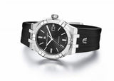 Maurice Lacroix Aikon Automatic Chronograph Black Dial Black Leather Strap Watch for Men - AI1808-SS000-330-2 Buy Now By Maurice Lacroix