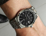 Maurice Lacroix Aikon Date Quartz Black Dial Silver Steel Strap Watch for Men - AI1108-SS002-330-1 Buy Now By Maurice Lacroix