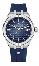 Maurice Lacroix Aikon Automatic Blue Dial Blue Rubber Strap Watch for Men - AI11808-SS000B-430-4 Buy Now By Maurice Lacroix