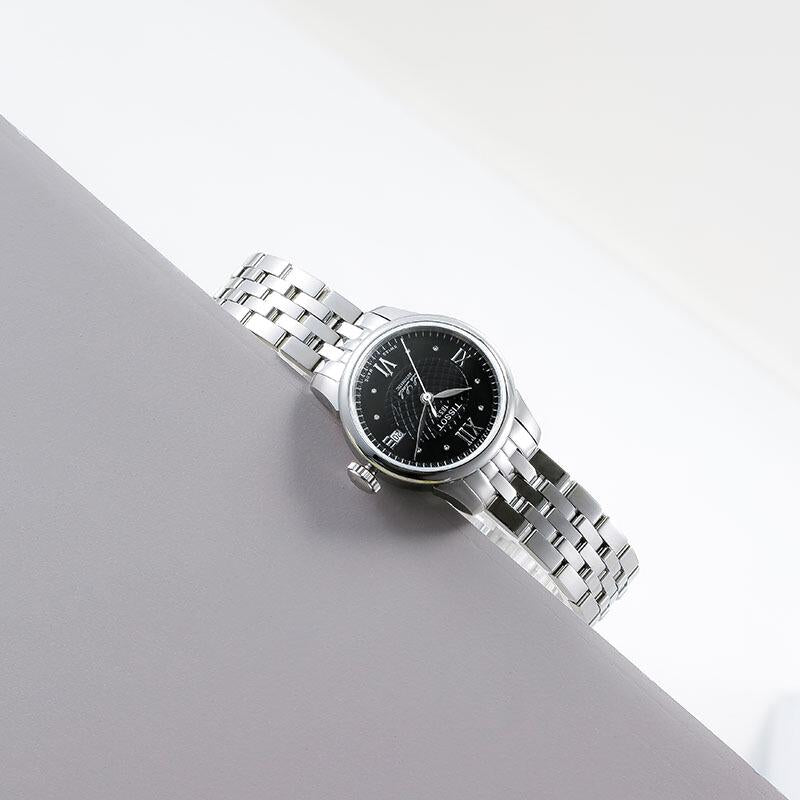 Tissot Le Locle Automatic Lady Black Dial Silver Steel Strap Watch For Women - T41.1.183.56 Buy Now By Tissot