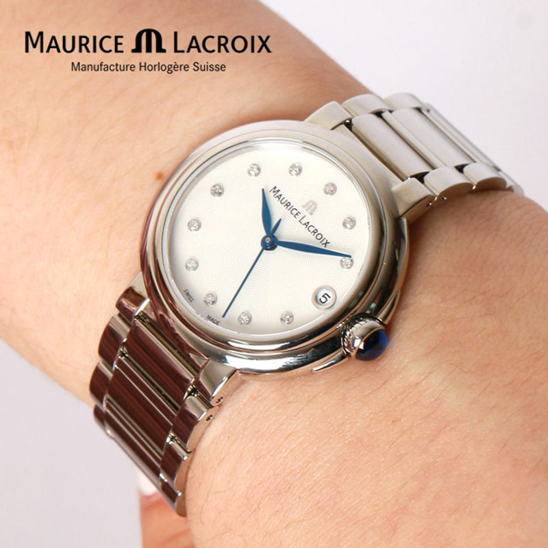 Shop Maurice Lacroix Fiaba Mother of Pearl Dial Two Tone Steel Strap Watch for Women - FA1007-PVP13-170-1 in USA