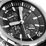 Shop IWC Aquatimer Chronograph Black Dial Black Leather Strap Watch for Men - IW376803 in USA