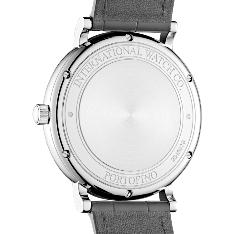 Shop IWC Portofino Automatic White Dial Black Leather Strap Watch for Men - IW356501 in USA