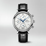 Shop IWC Portofino Chronograph White Dial Black Leather Strap Watch for Men - IW391024 in USA