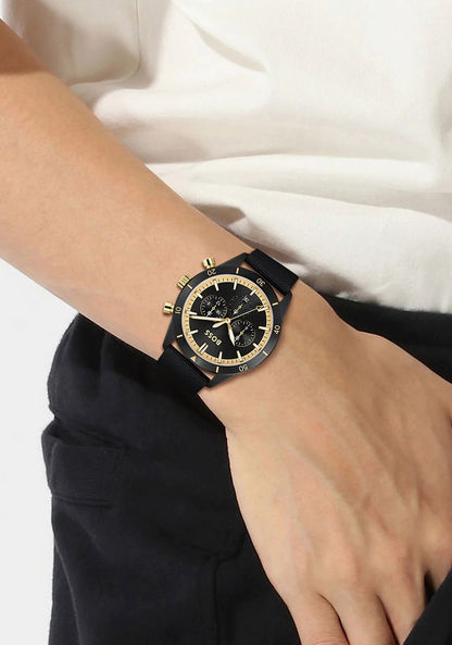 Hugo Boss Grand Prix Black Dial Black Steel Strap Watch for Men - 1513578 Buy Now By Hugo Boss