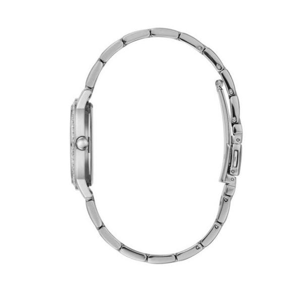 Guess Montage Quartz Silver Dial Silver Steel Strap Watch For Women - GW0588L2