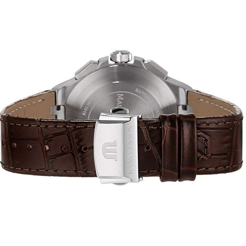 Maurice Lacroix Aikon Chronograph White Dial Brown Leather Strap Watch For Men - AI1018-PVY11-132-1 Buy Now By Maurice Lacroix