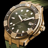 Maurice Lacroix Aikon Venturer Bronze Dial Green Rubber Strap Watch For Men - AI6058-BRZ01-630-1 Buy Now By Maurice Lacroix