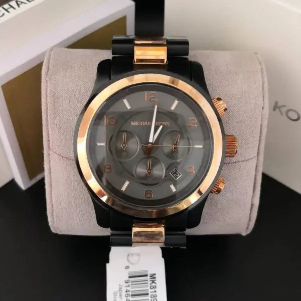 Michael Kors Runway Chronograph Grey Dial Two Tone Steel Strap Unisex Watch - MK8189 Buy Now By Michael Kors