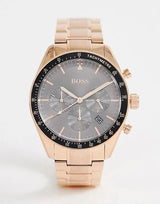 Hugo Boss Trophy Grey Dial Rose Gold Steel Strap Watch for Men - 1513632 Buy Now By Hugo Boss