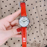 Tissot Chemin Des Tourelles Powermatic 80 Mother of Pearl White Dial Red Leather Strap Watch For Women - T099.207.16.118.00 Buy Now By Tissot