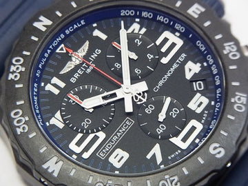 Breitling Endurance Pro University Black Dial Blue Rubber Strap Watch for Men - X823101C1B1S1