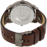 Diesel Mini Daddy Analog Blue Dial Brown Leather Strap Watch For Men - DZ7339