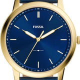 Fossil The Minimalist 3H Analog Blue Dial Blue Leather Strap Watch for Men - FS5789