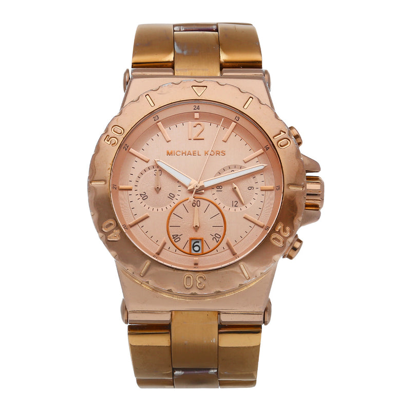 Shop Michael Kors Dylan Rose Gold Dial Rose Gold Steel Strap Watch for Women - MK5314 in USA