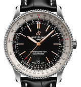 Shop Breitling Navitimer 1 Automatic 41mm Black Dial Black Leather Strap Mens Watch - A17326211B1P2 in USA