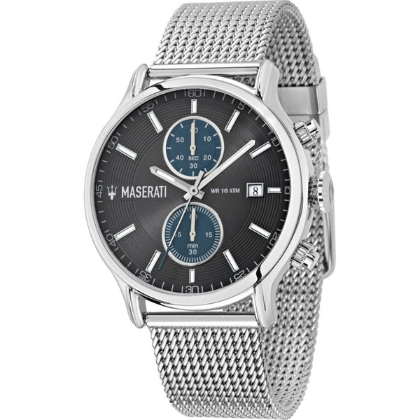 Maserati Epoca 42mm Black Dial Steel Silver Mesh Bracelet Watch For Men - R8873618003 Buy Now By Maserati