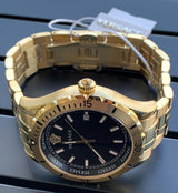 Versace Hellenyium Quartz Black Dial Gold Steel Strap Watch For Men - VE3A00820 Buy Now By Versace