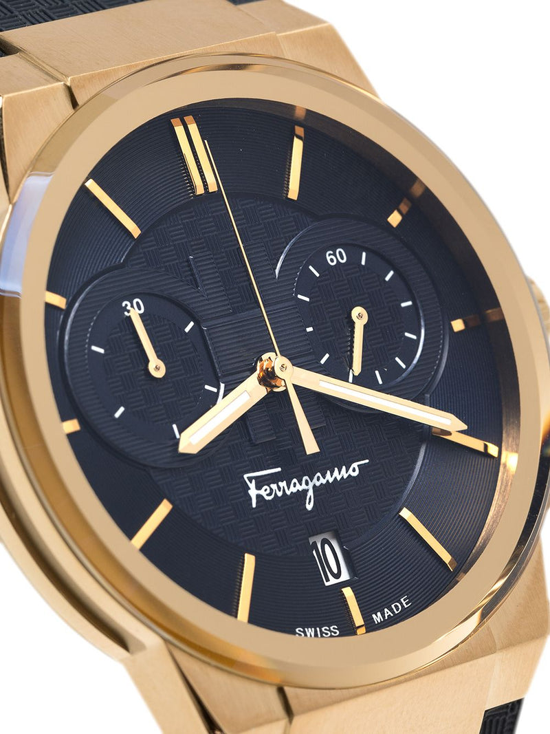 Salvatore Ferragamo Sapphire Chrono Blue Dial Blue Silicone Strap Watch for Men - SFME00221 Buy Now By Salvatore Ferragamo