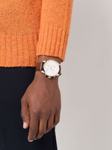 Hugo Boss Skymaster White Dial Brown Leather Strap Watch for Men - 1513786 Buy Now By Hugo Boss