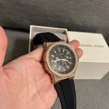 Michael Kors Dylan Chronograph Black Dial Black Rubber Strap Watch For Women - MK8557 Buy Now By Michael Kors