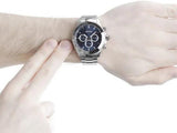 Hugo Boss Ikon Chronograph Blue Dial Silver Steel Strap Watch for Men - 1512963