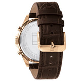 Tommy Hilfiger Baker Chronograph Blue Dial Brown Leather Strap Watch For Men - 1710453 Buy Now By Tommy Hilfiger